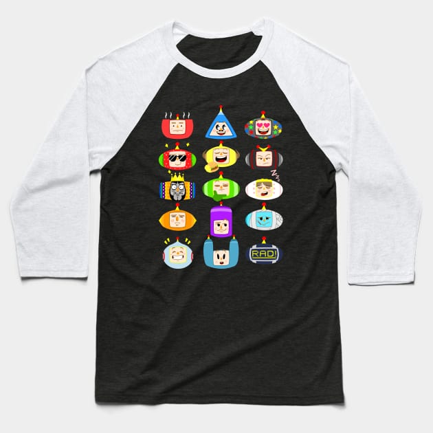 Katamari Emotions Baseball T-Shirt by CaseyAnimates